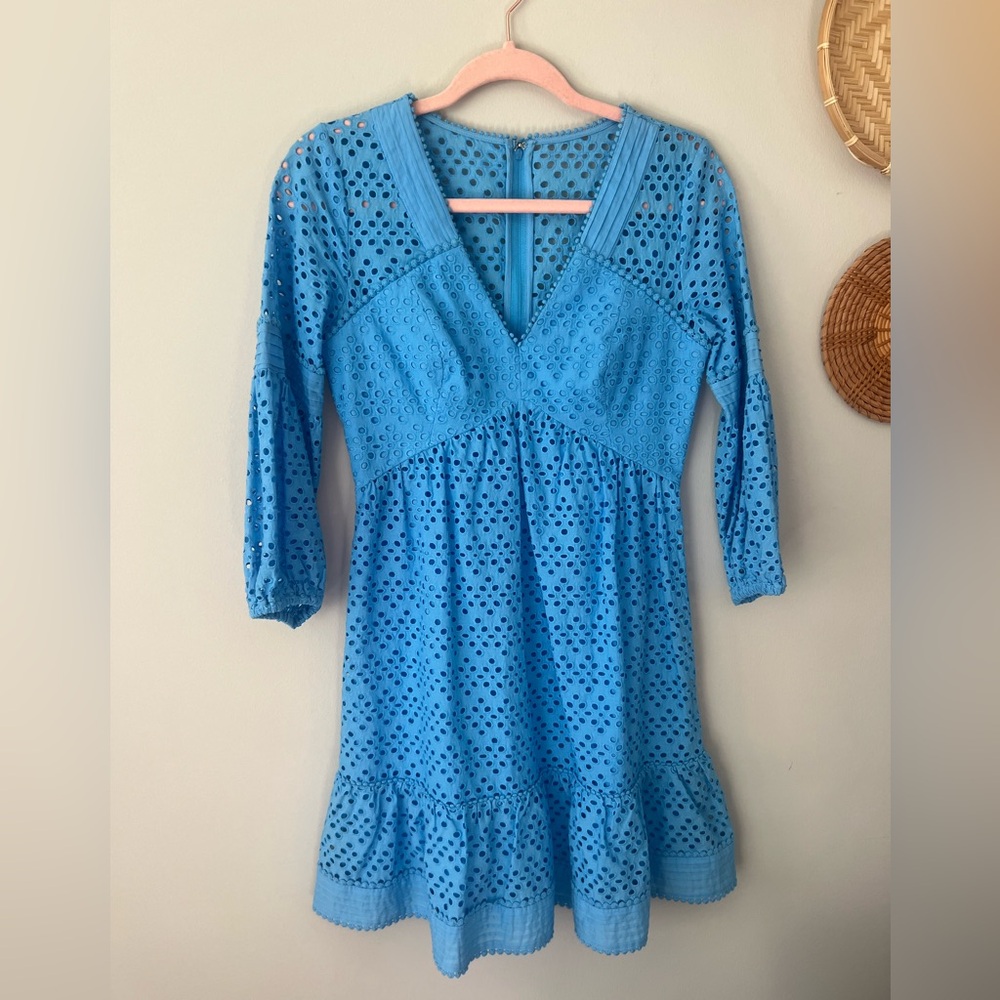 Lilly Pulitzer Lucinda Blue Eyelet Women's Dress